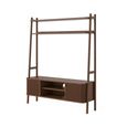 Soho TV Unit - Slatted Ladder Storage - Dark Oak