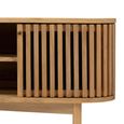 Soho TV Unit - 130cm - Slatted Small Storage - Oak