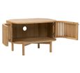 Soho TV Unit - Slatted Corner Storage - Oak