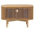 Soho TV Unit - Slatted Corner Storage - Oak