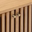Soho TV Unit - Slatted Corner Storage - Oak