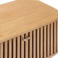 Soho TV Unit - Slatted Corner Storage - Oak