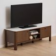 Southampton TV Unit - 2 Door - Ceramic Top - Dark Oak