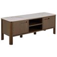 Southampton TV Unit - 2 Door - Ceramic Top - Dark Oak