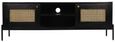 Tapola Black Wood and Rattan 145cm TV Unit