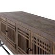 Uvalda TV Unit - Acacia Wood - Slatted - 4 Door - Large - 200cm