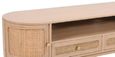 Vance Curved Natural Rattan and Mango Wood 152cm TV Unit