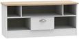 Victoria Grey and Riviera Oak 110cm TV Unit