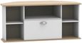 Victoria Grey and Riviera Oak 115cm Corner TV Unit