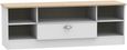 Victoria Grey and Riviera Oak 145cm Wide TV Unit