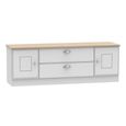Victoria TV Unit - 145cm - Grey and Riviera Oak