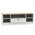 Victoria TV Unit - 145cm - Wide - Grey and Riviera Oak