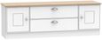 Victoria White and Riviera Oak 145cm TV Unit