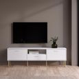White Storage Large TV Unit