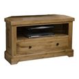 Deluxe Corner TV Unit - 1 Drawer - Oak