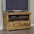 Deluxe TV Unit - 2 Drawer - Oak