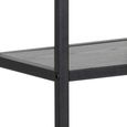 Seaford Wall Rack - Black Melamine and Metal