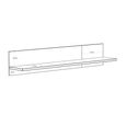 Bixbite Wall Shelf - Light Oak and Sand