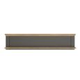 Pontypool Wall Shelf - Dark Grey and Light Oak