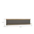 Pontypool Wall Shelf - Dark Grey and Light Oak