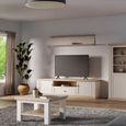 Pontypool Wall Shelf - White and Riva Oak