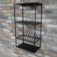 Shelving Unit - 2 Door - Kitchen - Black Metal