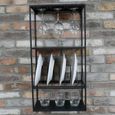 Shelving Unit - 2 Door - Kitchen - Black Metal