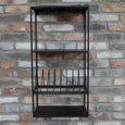 Shelving Unit - 2 Door - Kitchen - Black Metal
