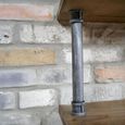Shelves - Black Metal Pipe - 3 Wooden Wall Shelves