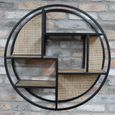 Wall Unit - Round - Black Metal