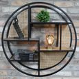 Wall Unit - Round - Black Metal