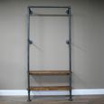 Shelving Stand - Metal Pipe - Wood - Industrial Style