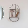Feira Oval Wall Shelf - Grey Metal