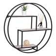 Rotterdam Wall Shelf - Round - Black Metal
