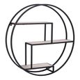 Rotterdam Wall Shelf - Round - Black Metal