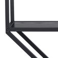 Seaford Wall Rack - Octagonal - Black Melamine and Metal