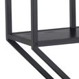 Seaford Wall Rack - Octagonal - Black Melamine and Metal