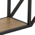 Seaford Wall Rack - Octagonal - Oak and Black Metal