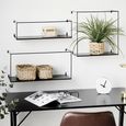 Ulmo Wall Shelf - Set of 3 - Black Metal