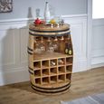 Surrey Wine Cabinet - Barrel - Solid Mango Wood