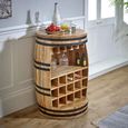 Surrey Wine Cabinet - Barrel - Solid Mango Wood