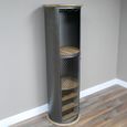 Bar Cabinet - Black Metal - 1 Door - Curved