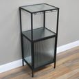 Wine Cabinet - Black Metal - 1 Door