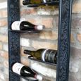 Wine Holder - Black Metal - 10 Wine Bottles