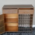 Bar Cabinet - Copper Metal - 1 Door - 2 Drawer