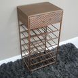Bar Cabinet - Copper Metal - 1 Drawer