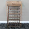 Bar Cabinet - Copper Metal - 1 Drawer