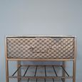 Bar Cabinet - Copper Metal - 1 Drawer