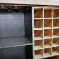 Wine Cabinet - Fir Wood and Metal - 1 Drawer
