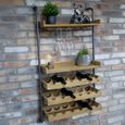 Wine Rack - Fir Wood and Metal